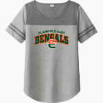Plainfield East Bengals Sport-Tek Ladies PosiCharge Tri-Blend Wicking Fan Tee Front Thumbnail