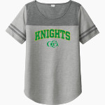 Community College of Rhode Island Knights <span class="pdp-name-mascot">COMMUNITY COLLEGE OF RHODE ISLAND Knights</span> Sport-Tek Ladies PosiCharge Tri-Blend Wicking Fan Tee Front Thumbnail