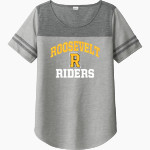 Roosevelt Roughriders <span class="pdp-name-mascot">Roosevelt Riders</span> Sport-Tek Ladies PosiCharge Tri-Blend Wicking Fan Tee Front Thumbnail