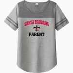 Santa Barbara Saints Football <span class="pdp-name-mascot">Santa Barbara Saints Football</span> Sport-Tek Ladies PosiCharge Tri-Blend Wicking Fan Tee Front Thumbnail
