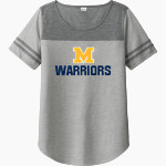 Meridian Warriors Sport-Tek Ladies PosiCharge Tri-Blend Wicking Fan Tee Front Thumbnail