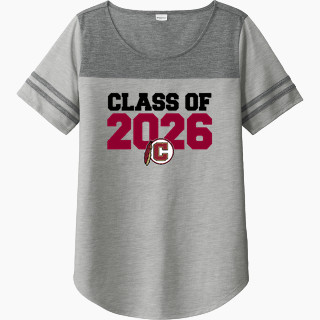 Sport-Tek Ladies PosiCharge Tri-Blend Wicking Fan Tee