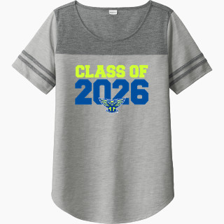 Sport-Tek Ladies PosiCharge Tri-Blend Wicking Fan Tee