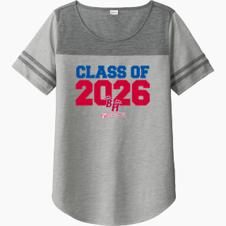 Sport-Tek Ladies PosiCharge Tri-Blend Wicking Fan Tee