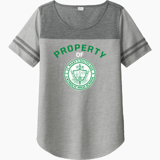 Sport-Tek Ladies PosiCharge Tri-Blend Wicking Fan Tee