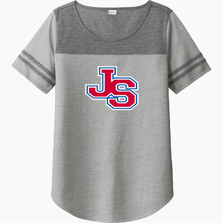 Sport-Tek Ladies PosiCharge Tri-Blend Wicking Fan Tee