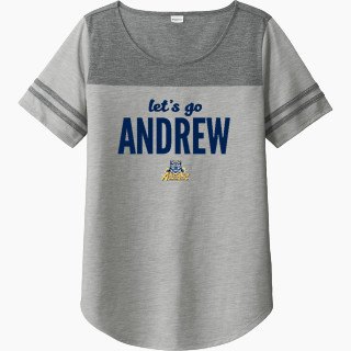 Sport-Tek Ladies PosiCharge Tri-Blend Wicking Fan Tee