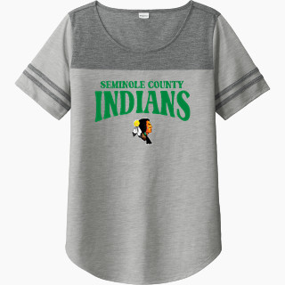 Sport-Tek Ladies PosiCharge Tri-Blend Wicking Fan Tee