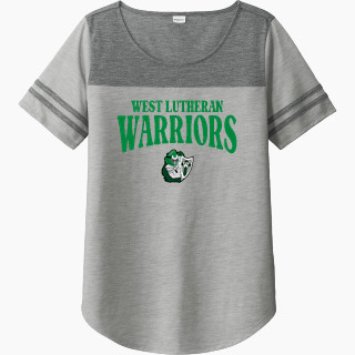 Sport-Tek Ladies PosiCharge Tri-Blend Wicking Fan Tee