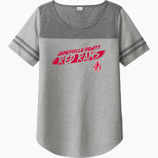 Sport-Tek Ladies PosiCharge Tri-Blend Wicking Fan Tee