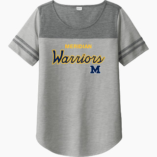 Sport-Tek Ladies PosiCharge Tri-Blend Wicking Fan Tee