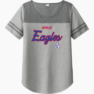 Sport-Tek Ladies PosiCharge Tri-Blend Wicking Fan Tee