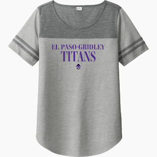 Sport-Tek Ladies PosiCharge Tri-Blend Wicking Fan Tee