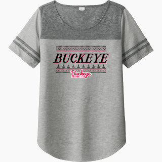 Sport-Tek Ladies PosiCharge Tri-Blend Wicking Fan Tee