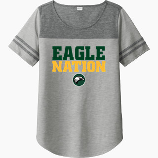 Sport-Tek Ladies PosiCharge Tri-Blend Wicking Fan Tee