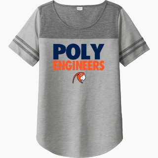 Sport-Tek Ladies PosiCharge Tri-Blend Wicking Fan Tee