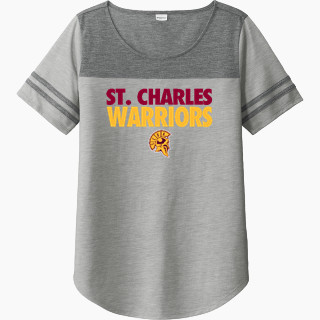 Sport-Tek Ladies PosiCharge Tri-Blend Wicking Fan Tee