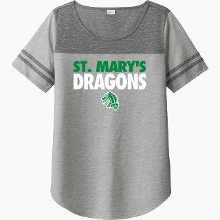 Sport-Tek Ladies PosiCharge Tri-Blend Wicking Fan Tee