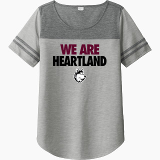 Sport-Tek Ladies PosiCharge Tri-Blend Wicking Fan Tee