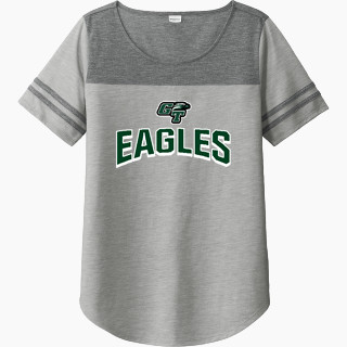 Sport-Tek Ladies PosiCharge Tri-Blend Wicking Fan Tee