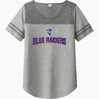 Sport-Tek Ladies PosiCharge Tri-Blend Wicking Fan Tee