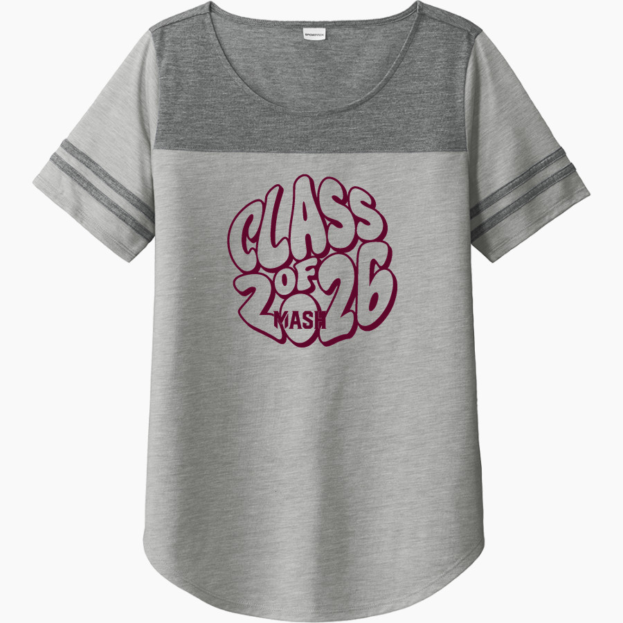 Mash Athletics <span class="pdp-name-mascot">Minnesota Mash Baseball Club</span> Sport-Tek Ladies PosiCharge Tri-Blend Wicking Fan Tee