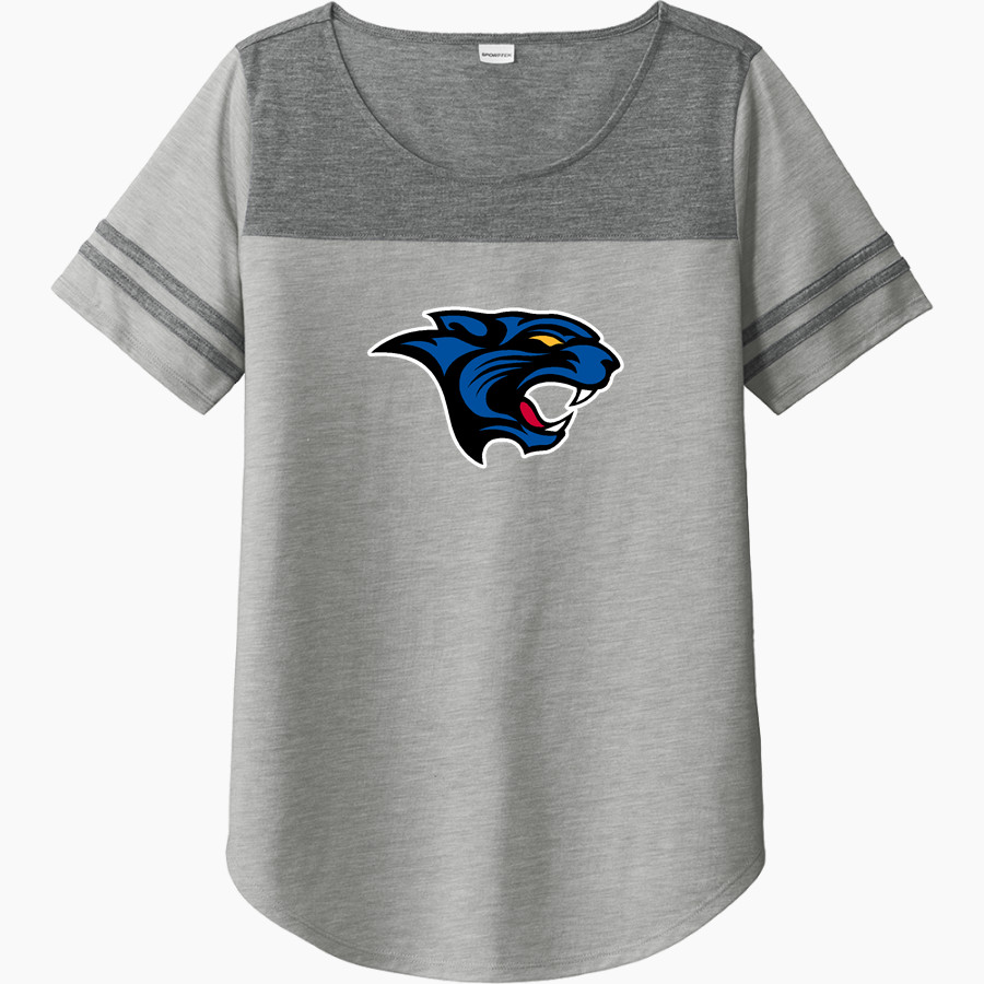 SALE CREEK Panthers Online Store <span class="pdp-name-mascot">SALE CREEK PANTHERS /LADY</span> Sport-Tek Ladies PosiCharge Tri-Blend Wicking Fan Tee