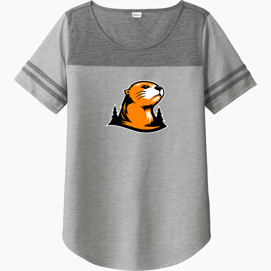 Lewis & Clark College The Official Online Store Sport-Tek Ladies PosiCharge Tri-Blend Wicking Fan Tee