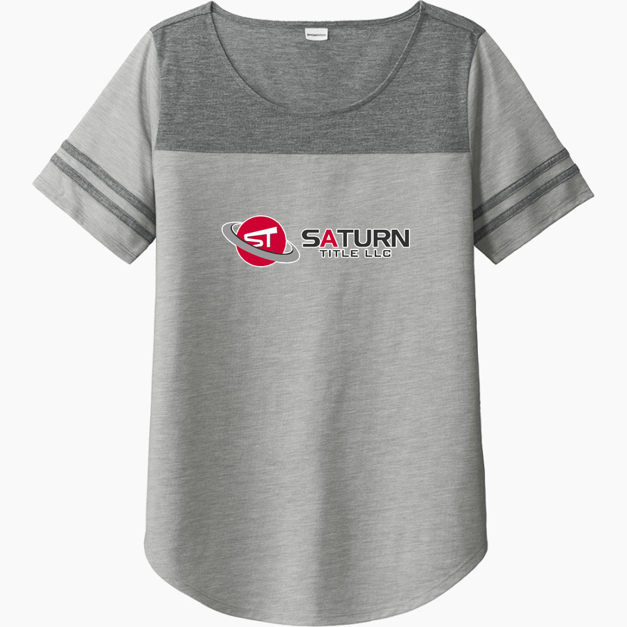 Saturn Title LLC Saturn Title <span class="pdp-name-mascot">Saturn Title LLC</span> Sport-Tek Ladies PosiCharge Tri-Blend Wicking Fan Tee