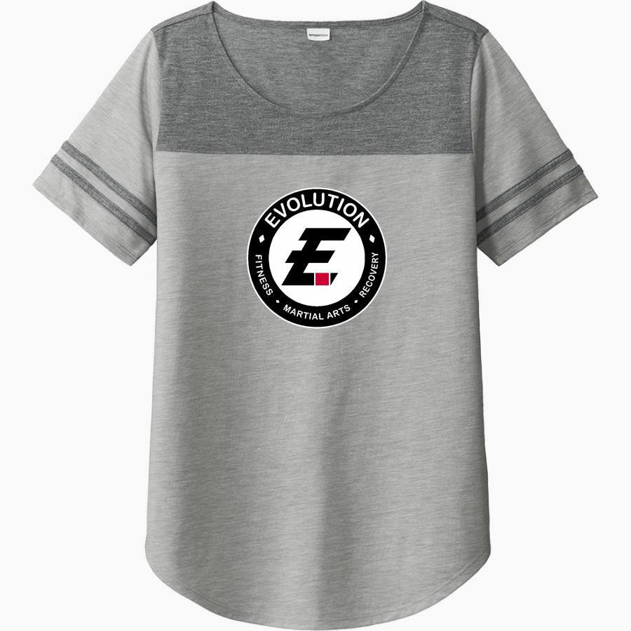 Evolution Lowell Evolution Lowell <span class="pdp-name-mascot">Evolution Lowell</span> Sport-Tek Ladies PosiCharge Tri-Blend Wicking Fan Tee