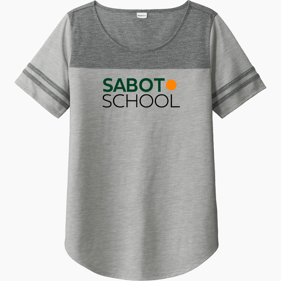 Sabot School Sabot School <span class="pdp-name-mascot">STONY POINT SCHOOL</span> Sport-Tek Ladies PosiCharge Tri-Blend Wicking Fan Tee