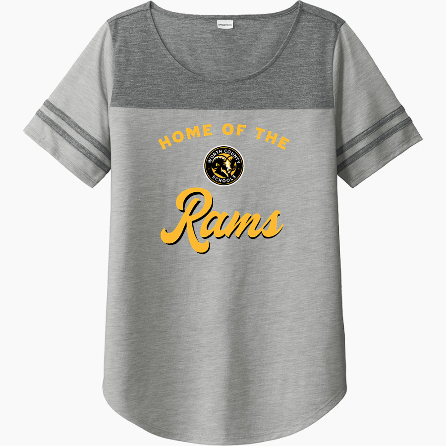 Worth Rams Sport-Tek Ladies PosiCharge Tri-Blend Wicking Fan Tee