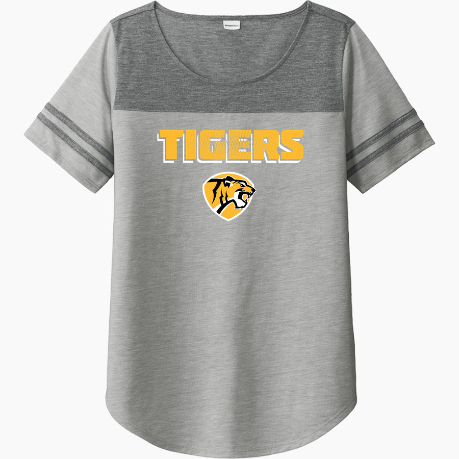 Computech Tigers <span class="pdp-name-mascot">Computech Middle School Tigers</span> Sport-Tek Ladies PosiCharge Tri-Blend Wicking Fan Tee