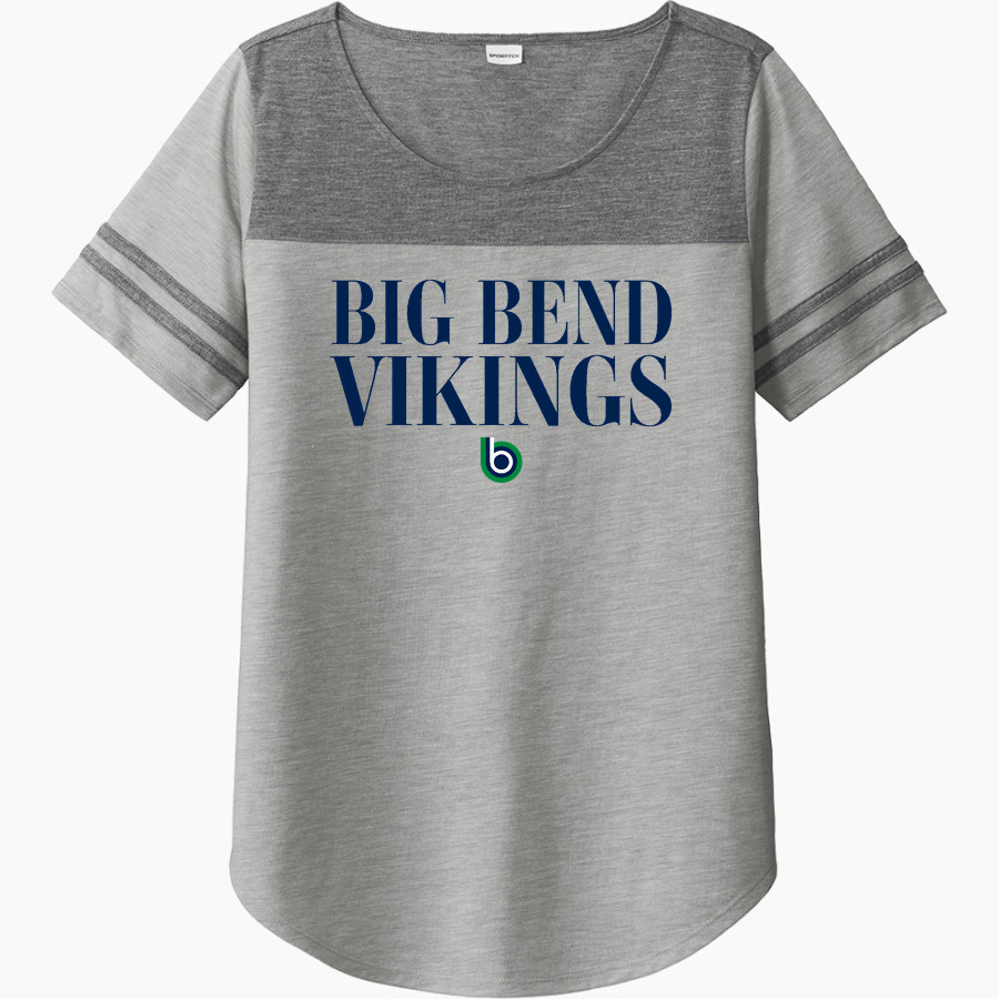 Big Bend Vikings <span class="pdp-name-mascot">Big Bend Vikings</span> Sport-Tek Ladies PosiCharge Tri-Blend Wicking Fan Tee