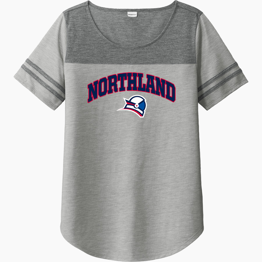 NORTHLAND Pioneers Sport-Tek Ladies PosiCharge Tri-Blend Wicking Fan Tee