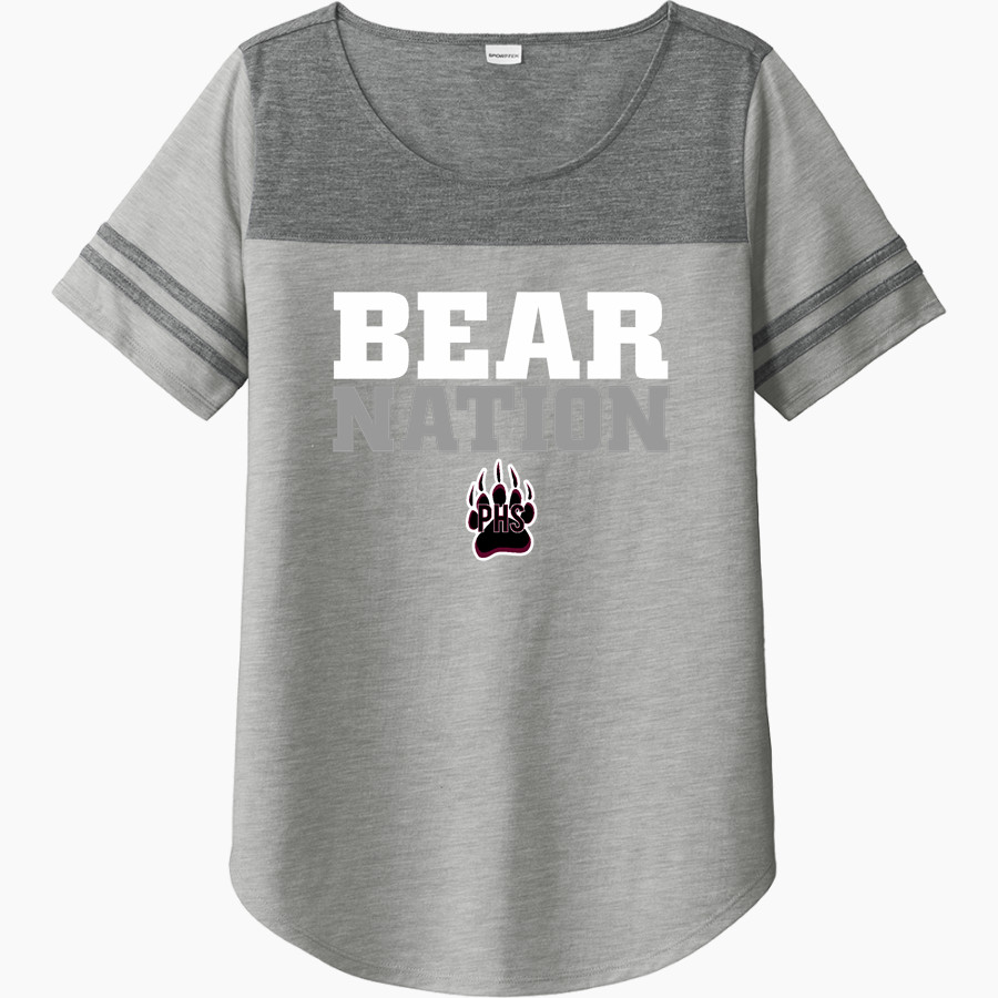 Paideia High Bears <span class="pdp-name-mascot">Paideia High School Bears</span> Sport-Tek Ladies PosiCharge Tri-Blend Wicking Fan Tee