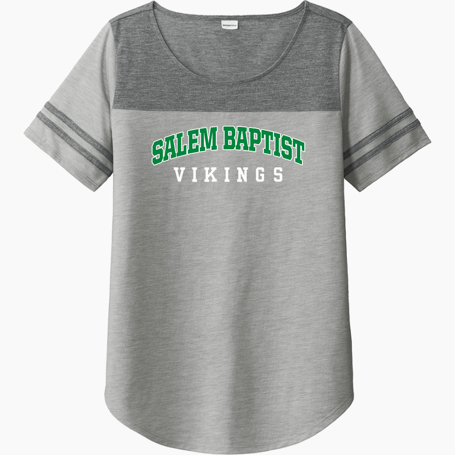 Salem Baptist Vikings Sport-Tek Ladies PosiCharge Tri-Blend Wicking Fan Tee