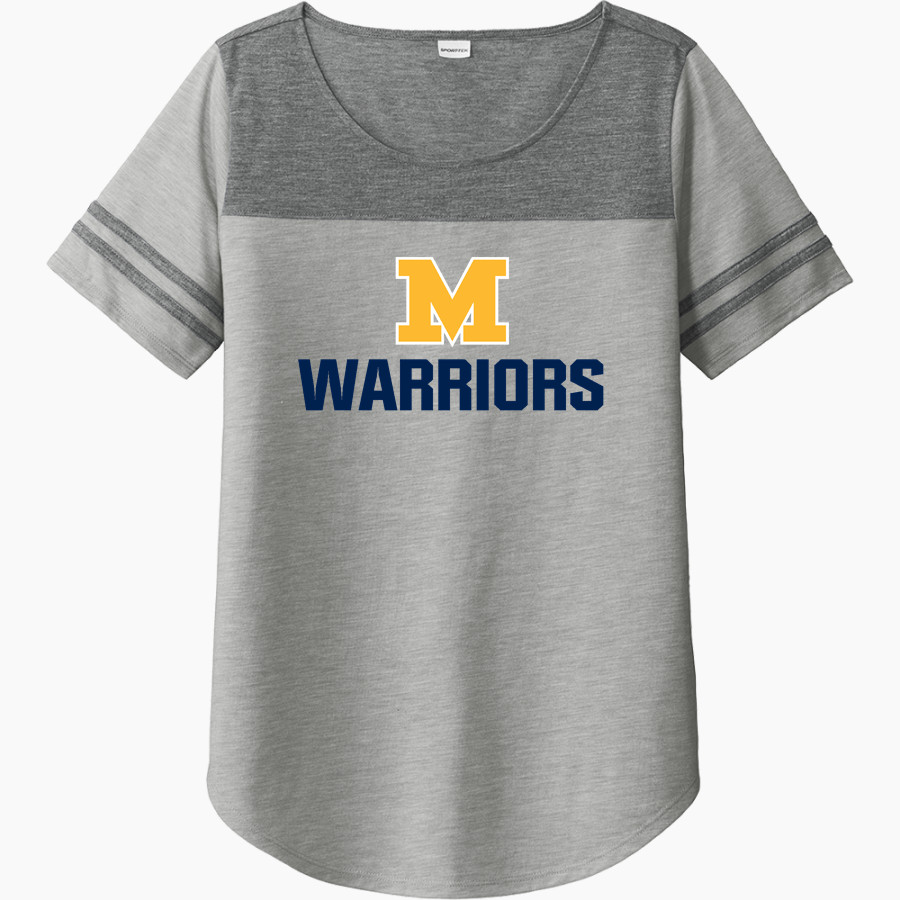 Meridian Warriors Sport-Tek Ladies PosiCharge Tri-Blend Wicking Fan Tee