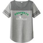 The GreenMount School Wise Owls <span class="pdp-name-mascot">GreenMount School Owls</span> Sport-Tek Ladies PosiCharge Tri-Blend Wicking Fan Tee Front Thumbnail