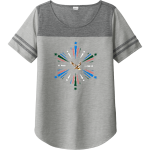 Evergreen Lutheran Eagles <span class="pdp-name-mascot">Evergreen Lutheran Eagles</span> Sport-Tek Ladies PosiCharge Tri-Blend Wicking Fan Tee Front Thumbnail