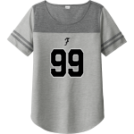 Fenwick Friars The Official Online Store <span class="pdp-name-mascot">Fenwick Friars</span> Sport-Tek Ladies PosiCharge Tri-Blend Wicking Fan Tee Front Thumbnail