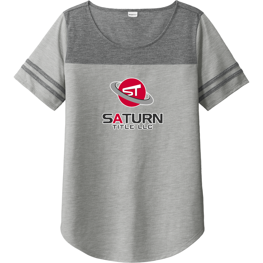 Saturn Title LLC Saturn Title <span class="pdp-name-mascot">Saturn Title LLC</span> Sport-Tek Ladies PosiCharge Tri-Blend Wicking Fan Tee