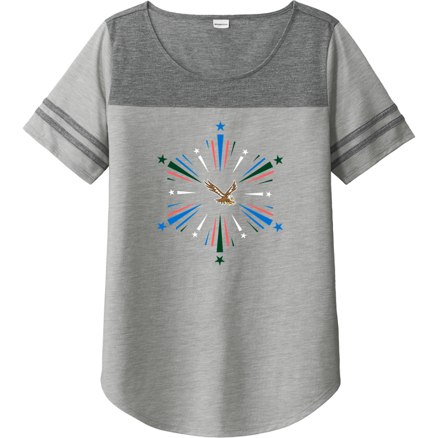 Evergreen Lutheran Eagles <span class="pdp-name-mascot">Evergreen Lutheran Eagles</span> Sport-Tek Ladies PosiCharge Tri-Blend Wicking Fan Tee