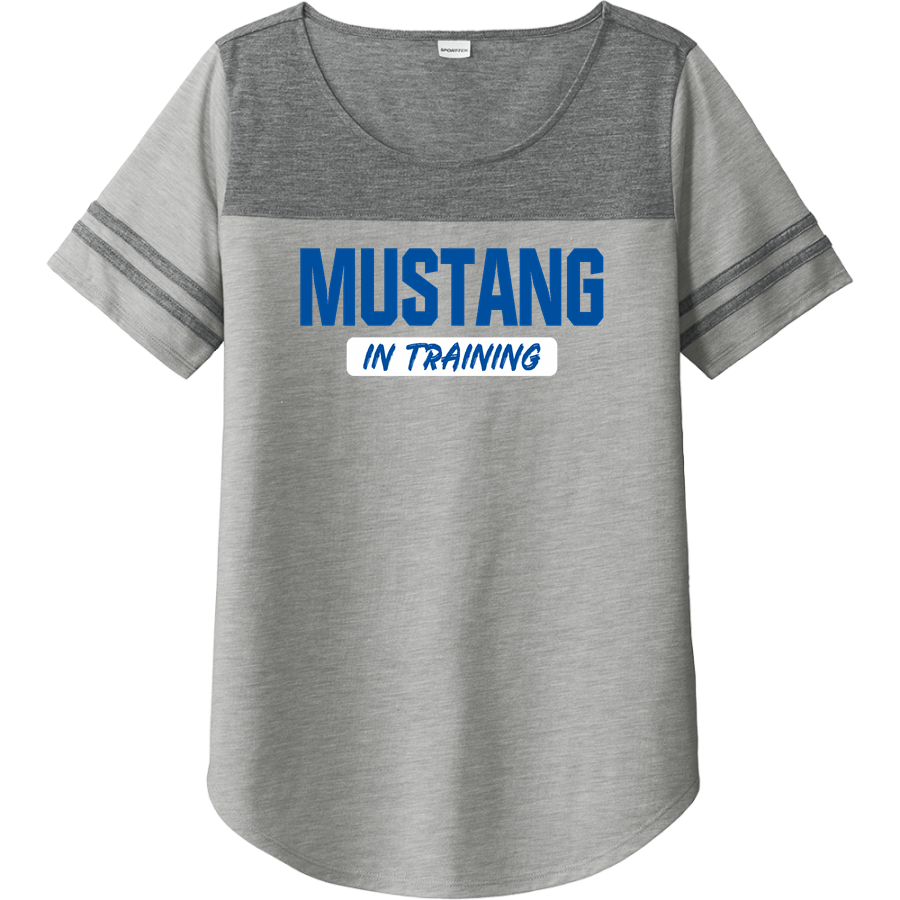Will Rogers Mustangs <span class="pdp-name-mascot">Will Rogers Middle School Mustangs</span> Sport-Tek Ladies PosiCharge Tri-Blend Wicking Fan Tee