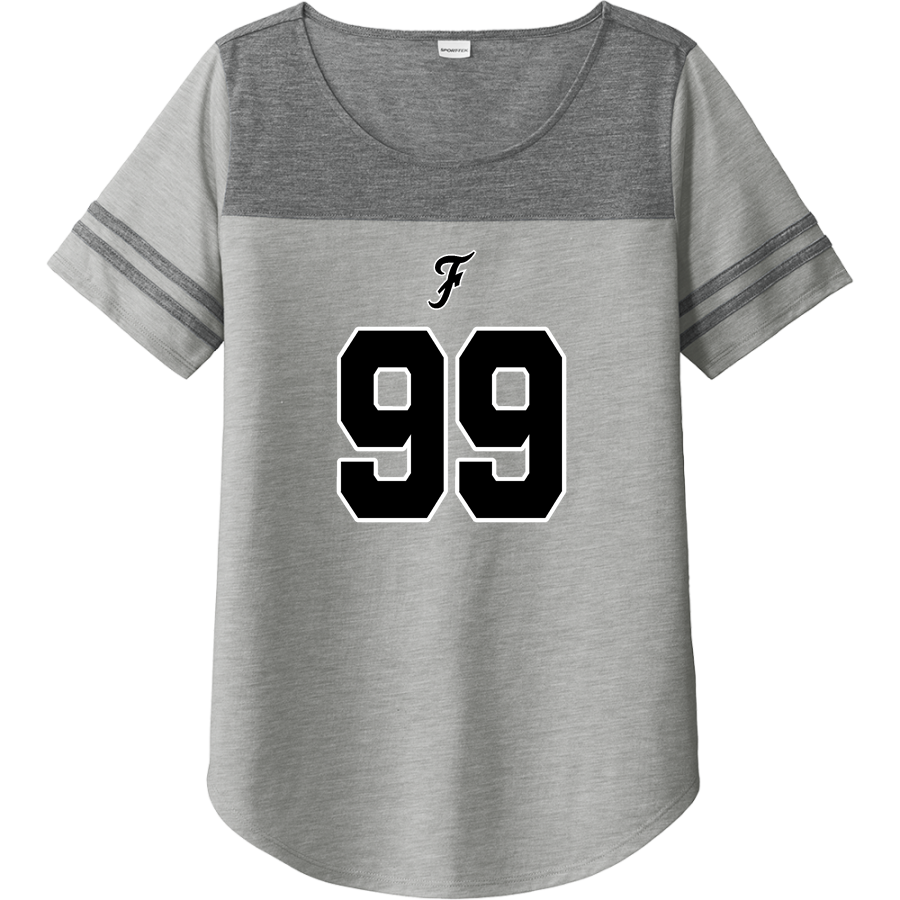 Fenwick Friars The Official Online Store <span class="pdp-name-mascot">Fenwick Friars</span> Sport-Tek Ladies PosiCharge Tri-Blend Wicking Fan Tee