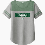 Oakwood Hawks <span class="pdp-name-mascot">Oakwood Hawks</span> Sport-Tek Ladies PosiCharge Tri-Blend Wicking Fan Tee Front Thumbnail