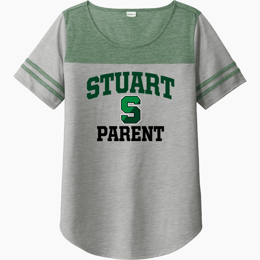 Stuart Tartans Sport-Tek Ladies PosiCharge Tri-Blend Wicking Fan Tee