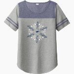 MCALLEN MEMORIAL HIGH SCHOOL MUSTANGS Sport-Tek Ladies PosiCharge Tri-Blend Wicking Fan Tee Front Thumbnail