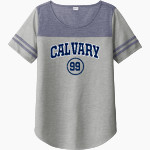 Calvary Lions <span class="pdp-name-mascot">Calvary Lions</span> Sport-Tek Ladies PosiCharge Tri-Blend Wicking Fan Tee Front Thumbnail