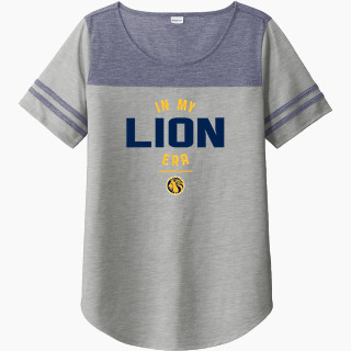 Sport-Tek Ladies PosiCharge Tri-Blend Wicking Fan Tee